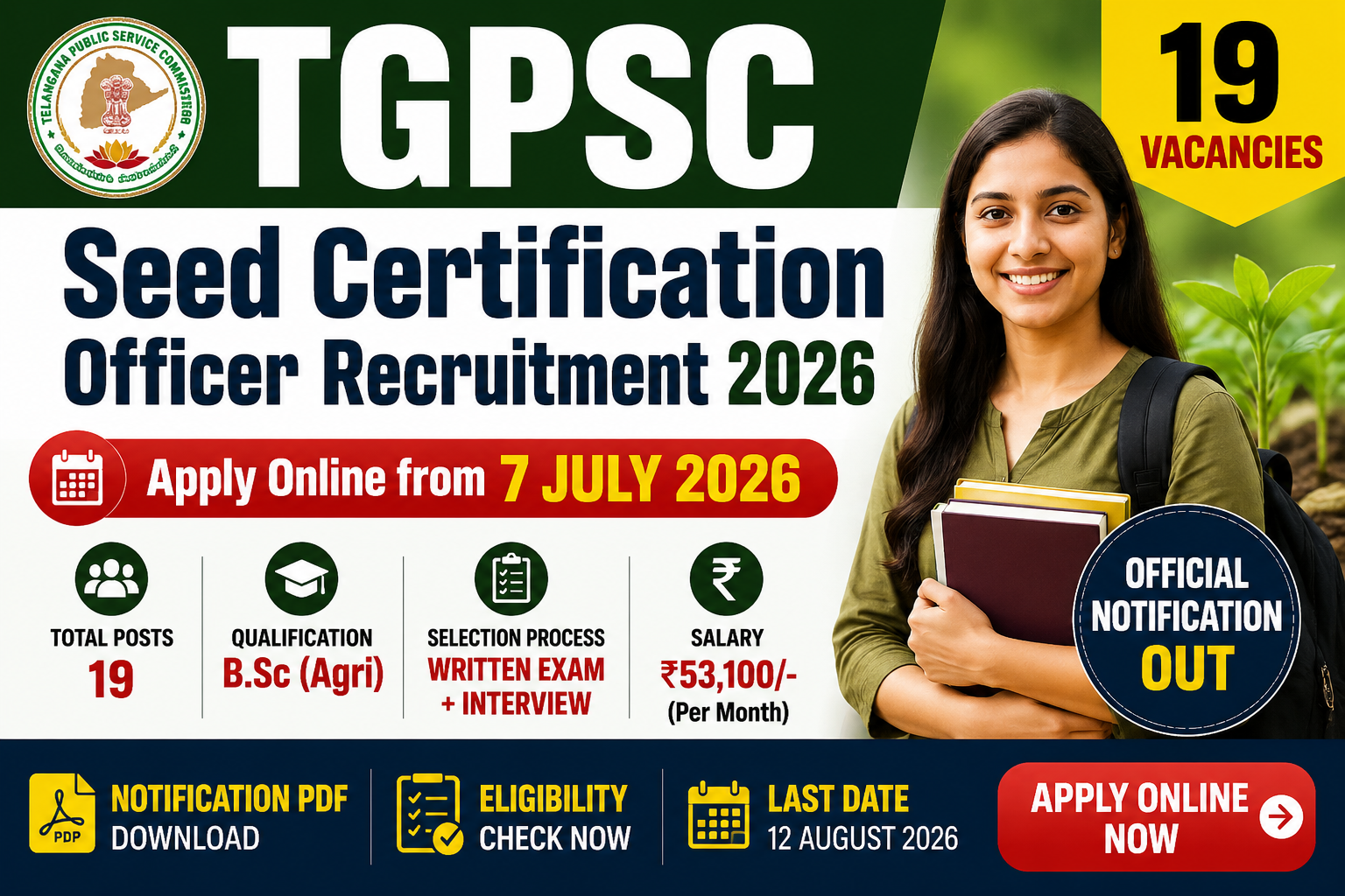 TGPSC Seed Certification Officer Recruitment 2026